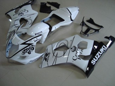 2003-2004 White Corona GSXR 1000 Motorcycle Fairings