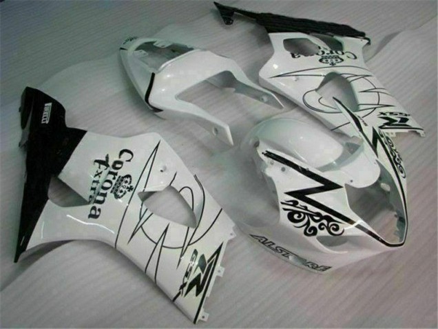 2003-2004 White GSXR 1000 Motorcycle Fairings
