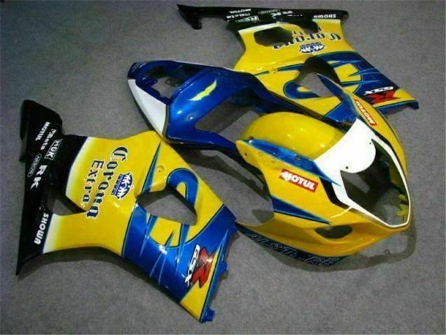 2003-2004 Yellow Blue GSXR 1000 Motorcycle Fairings 2003-2004 Yellow Blue GSXR 1000 Motorcycle Fairings
