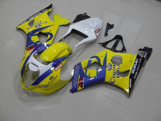 2003-2004 Yellow Corona GSXR 1000 Motorcycle Fairings 2003-2004 Yellow Corona GSXR 1000 Motorcycle Fairings