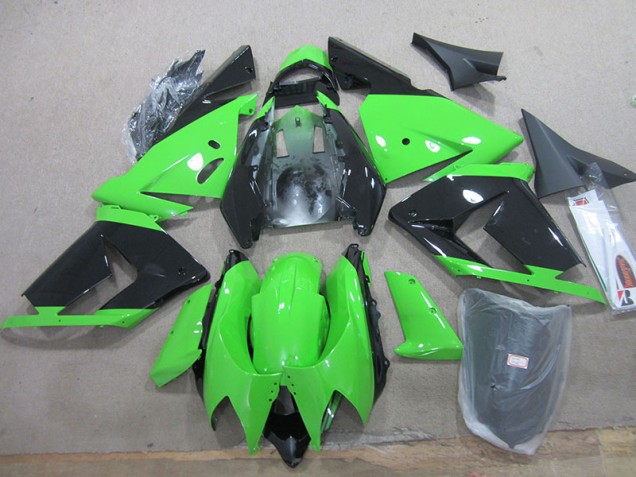 2003-2005 Black Green ZX10R Motorcycle Fairings 2003-2005 Black Green ZX10R Motorcycle Fairings