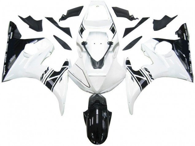 2003-2005 Black White Tribal YZF R6 Motorcycle Fairings