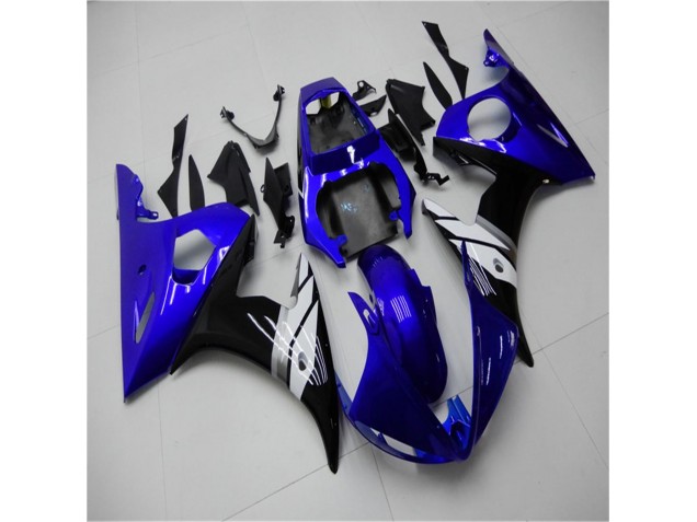 2003-2005 Blue White Black YZF R6 Motorcycle Fairings 2003-2005 Blue White Black YZF R6 Motorcycle Fairings