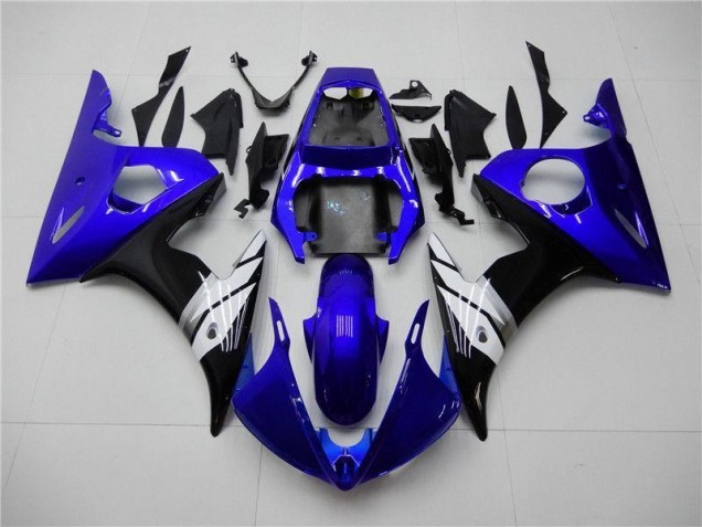 2003-2005 Blue White Black YZF R6 Motorcycle Fairings 2003-2005 Blue White Black YZF R6 Motorcycle Fairings