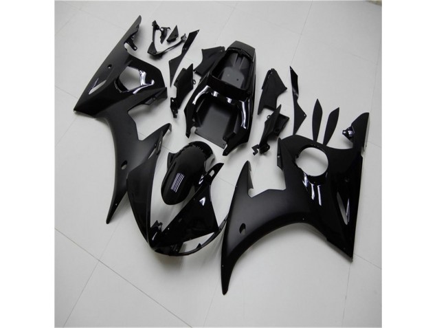 2003-2005 Glossy Matte Black YZF R6 Motorcycle Fairings 2003-2005 Glossy Matte Black YZF R6 Motorcycle Fairings