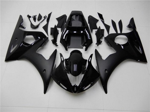 2003-2005 Glossy Matte Black YZF R6 Motorcycle Fairings 2003-2005 Glossy Matte Black YZF R6 Motorcycle Fairings