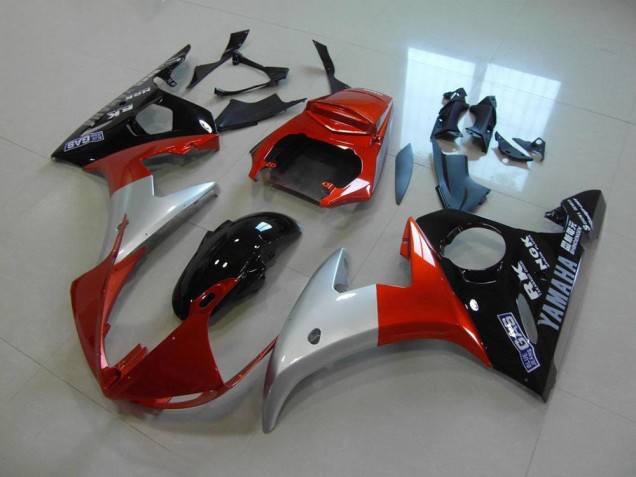 2003-2005 Orange Silver Black YZF R6 Motorcycle Fairings