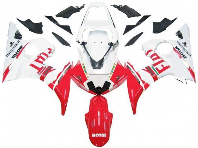 2003-2005 White Red Fiat YZF R6 Motorcycle Fairings