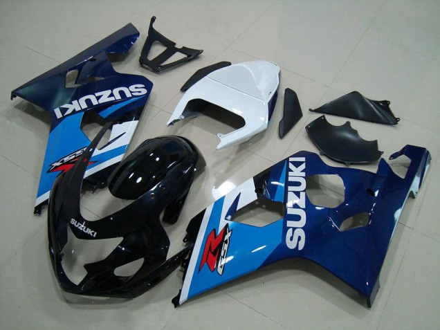 2004-2005 Blue White GSXR 750 Motorcycle Fairings 2004-2005 Blue White GSXR 750 Motorcycle Fairings