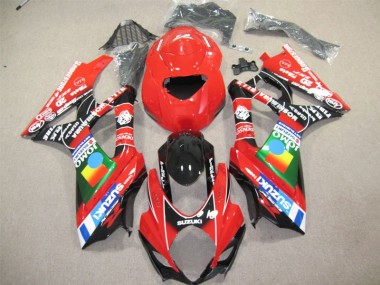 2004-2005 Red Black GSXR 600 Motorcycle Fairings