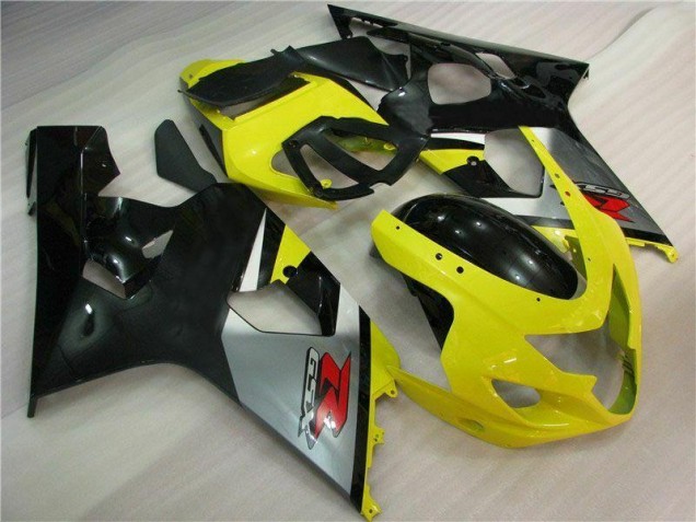 2004-2005 Yellow Black GSXR 600/750 Motorcycle Fairing 2004-2005 Yellow Black GSXR 600/750 Motorcycle Fairing