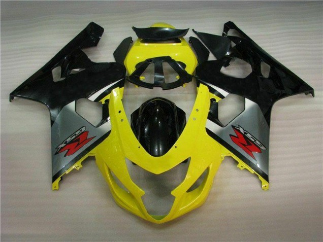 2004-2005 Yellow Black GSXR 600/750 Motorcycle Fairing 2004-2005 Yellow Black GSXR 600/750 Motorcycle Fairing