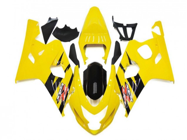 2004-2005 Yellow Black GSXR 600/750 Motorcycle Fairings 2004-2005 Yellow Black GSXR 600/750 Motorcycle Fairings