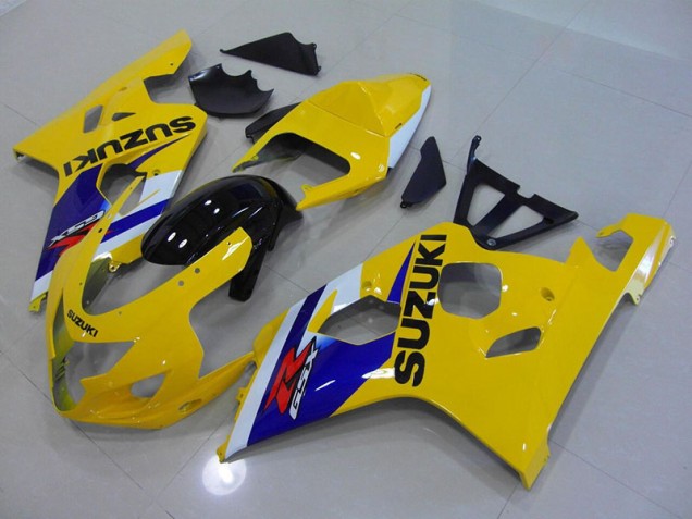 2004-2005 Yellow Blue GSXR 750 Motorcycle Fairings