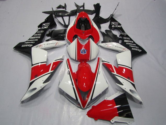 2004-2006 Red White Black YZF R1 Motorcycle Fairings 2004-2006 Red White Black YZF R1 Motorcycle Fairings