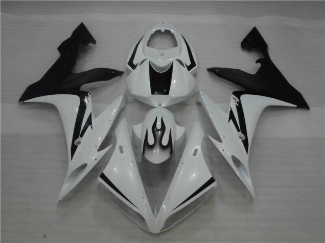 2004-2006 White Black Flame YZF R1 Motorcycle Fairings 2004-2006 White Black Flame YZF R1 Motorcycle Fairings