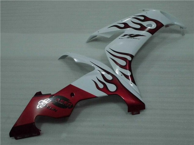 2004-2006 White Red Flame YZF R1 Motorcycle Fairings 2004-2006 White Red Flame YZF R1 Motorcycle Fairings