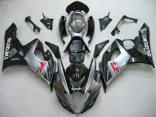 2005-2006 Black Silver Grey GSXR 1000 Motorcycle Fairings