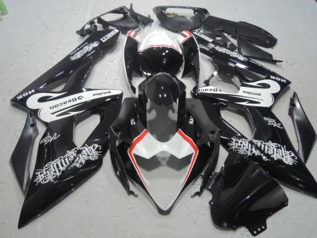 2005-2006 Black White Beacon GSXR 1000 Motorcycle Fairings 2005-2006 Black White Beacon GSXR 1000 Motorcycle Fairings
