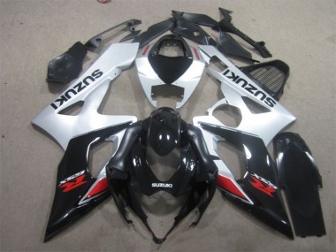 2005-2006 Black White GSXR 1000 Motorcycle Fairings