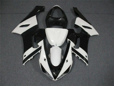 2005-2006 Black White ZX6R Motorcycle Fairing