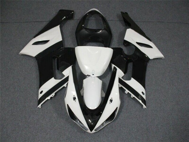 2005-2006 Black White ZX6R Motorcycle Fairing 2005-2006 Black White ZX6R Motorcycle Fairing