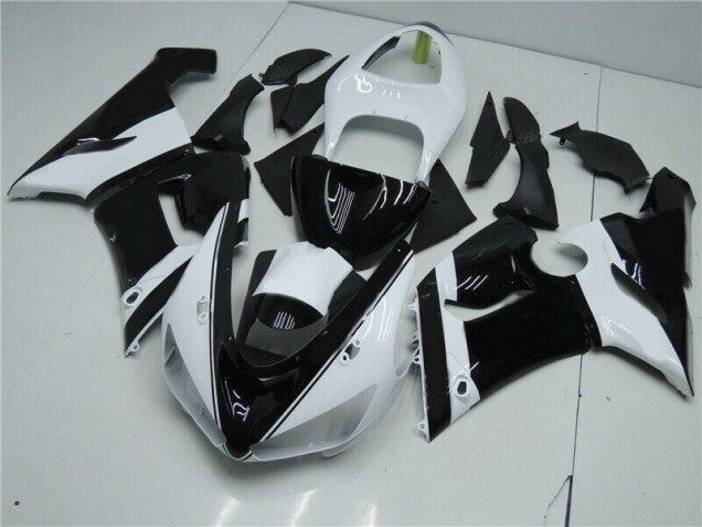 2005-2006 Black White ZX6R Motorcycle Fairings 2005-2006 Black White ZX6R Motorcycle Fairings