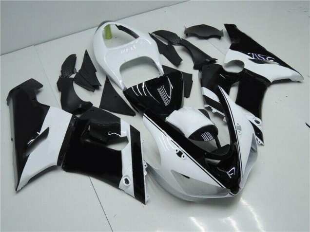 2005-2006 Black White ZX6R Motorcycle Fairings 2005-2006 Black White ZX6R Motorcycle Fairings