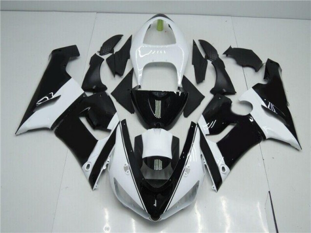 2005-2006 Black White ZX6R Motorcycle Fairings 2005-2006 Black White ZX6R Motorcycle Fairings
