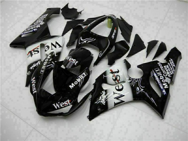 2005-2006 Black ZX6R Motorcycle Fairings 2005-2006 Black ZX6R Motorcycle Fairings