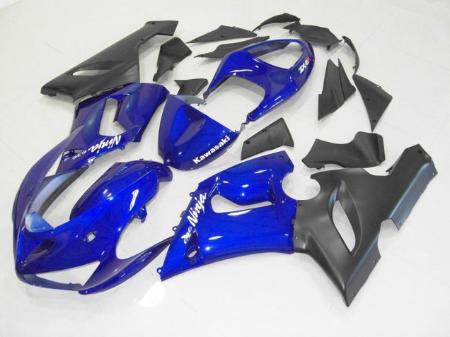 2005-2006 Blue Black ZX6R Motorcycle Fairing 2005-2006 Blue Black ZX6R Motorcycle Fairing
