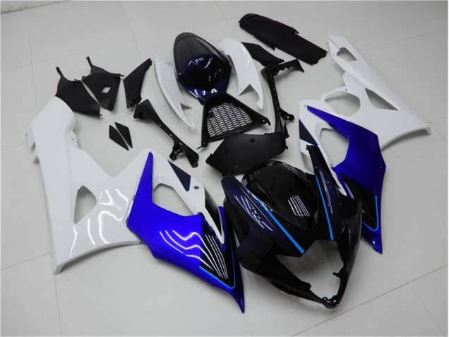 2005-2006 Blue White GSXR 1000 Motorcycle Fairings 2005-2006 Blue White GSXR 1000 Motorcycle Fairings