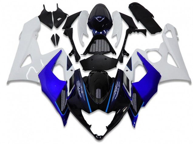 2005-2006 Blue White GSXR 1000 Motorcycle Fairings 2005-2006 Blue White GSXR 1000 Motorcycle Fairings