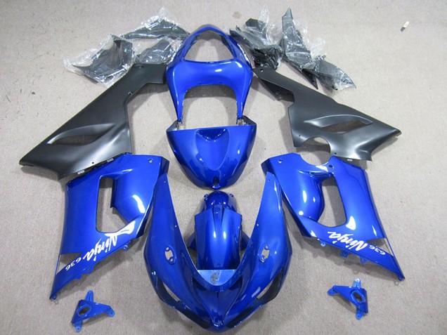 2005-2006 Blue White Ninja 636 ZX6R Motorcycle Fairings 2005-2006 Blue White Ninja 636 ZX6R Motorcycle Fairings