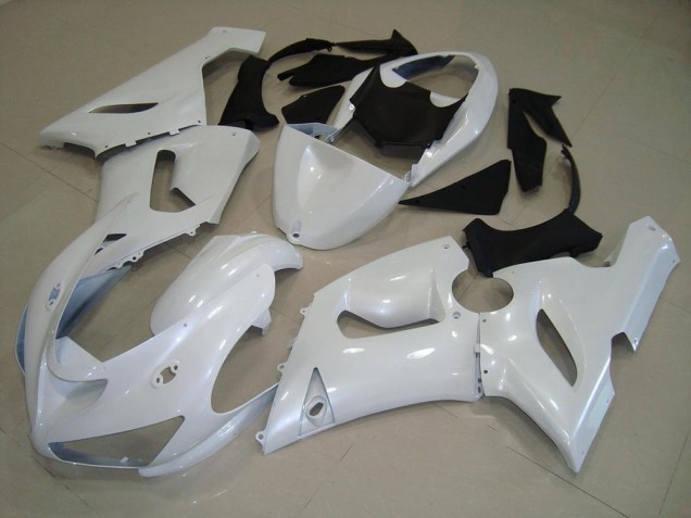 2005-2006 Dark Pearl White ZX6R Motorcycle Fairings 2005-2006 Dark Pearl White ZX6R Motorcycle Fairings
