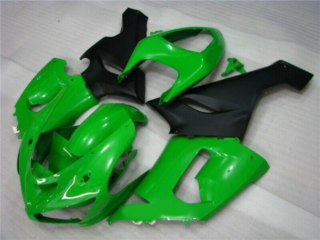 2005-2006 Green Matte Black ZX6R Motorcycle Fairings 2005-2006 Green Matte Black ZX6R Motorcycle Fairings