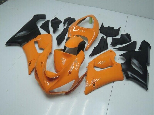 2005-2006 Orange Black ZX6R Motorcycle Fairings 2005-2006 Orange Black ZX6R Motorcycle Fairings