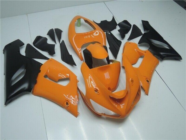 2005-2006 Orange Black ZX6R Motorcycle Fairings 2005-2006 Orange Black ZX6R Motorcycle Fairings