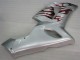 2005-2006 Silver Red Flames ZX6R Motorcycle Fairings