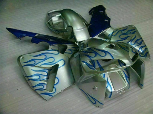 2005-2006 White Blue Flame CBR600RR Motorcycle Fairings 2005-2006 White Blue Flame CBR600RR Motorcycle Fairings