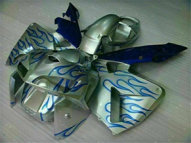 2005-2006 White Blue Flame CBR600RR Motorcycle Fairings 2005-2006 White Blue Flame CBR600RR Motorcycle Fairings