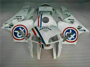 2005-2006 White CBR600RR Motorcycle Fairing Kits & Plastic