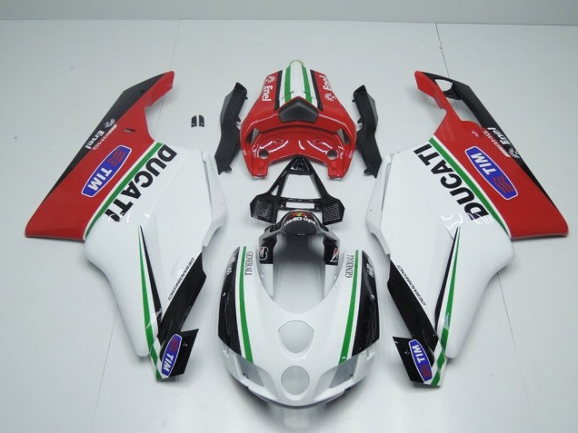 2005-2006 White Red Enel Ducati 749 999 Motorcycle Fairings 2005-2006 White Red Enel Ducati 749 999 Motorcycle Fairings