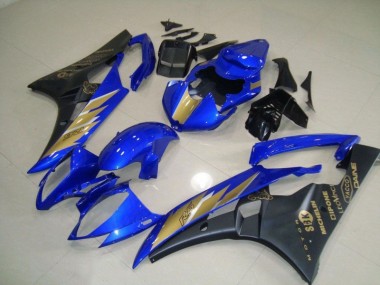 2006-2007 Black Blue with Gold Sticker YZF R6 Motorcycle Fairing
