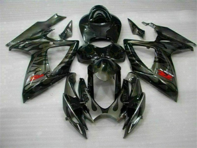2006-2007 Black GSXR 600/750 Motorcycle Fairing Kits & Plastic 2006-2007 Black GSXR 600/750 Motorcycle Fairing Kits & Plastic