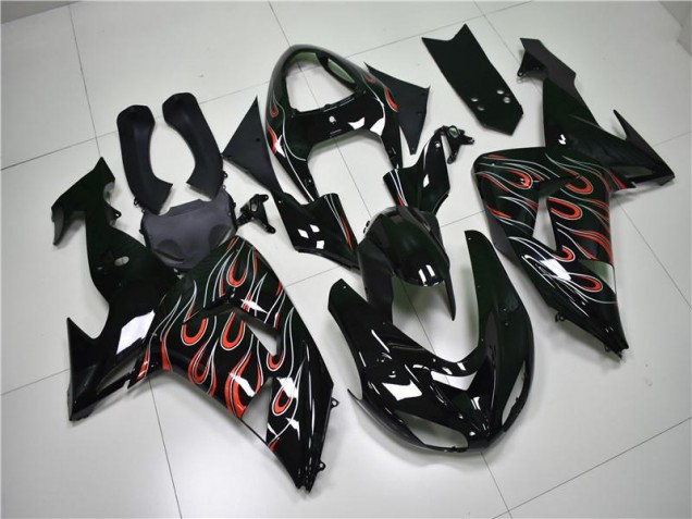 2006-2007 Black Grey Red ZX10R Motorcycle Fairings 2006-2007 Black Grey Red ZX10R Motorcycle Fairings