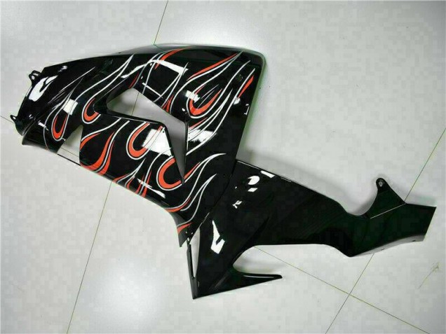 2006-2007 Black Red Flame ZX10R Motorcycle Fairing 2006-2007 Black Red Flame ZX10R Motorcycle Fairing