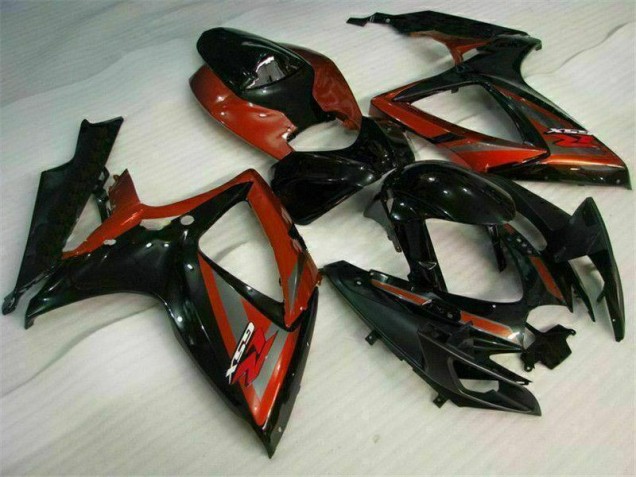 2006-2007 Black Red GSXR 600/750 Motorcycle Bodywork 2006-2007 Black Red GSXR 600/750 Motorcycle Bodywork