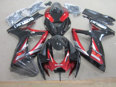 2006-2007 Black Red GSXR 600 Motorcycle Bodywork