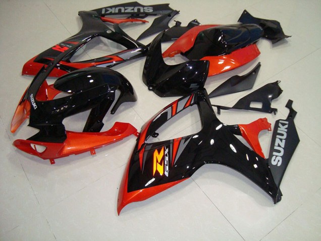 2006-2007 Black Red GSXR 750 Motorcycle Fairings